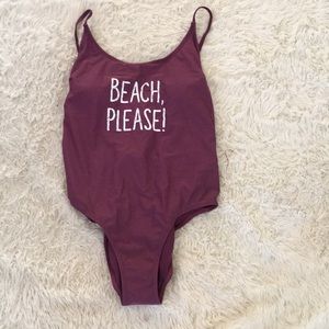 One piece bathing suit